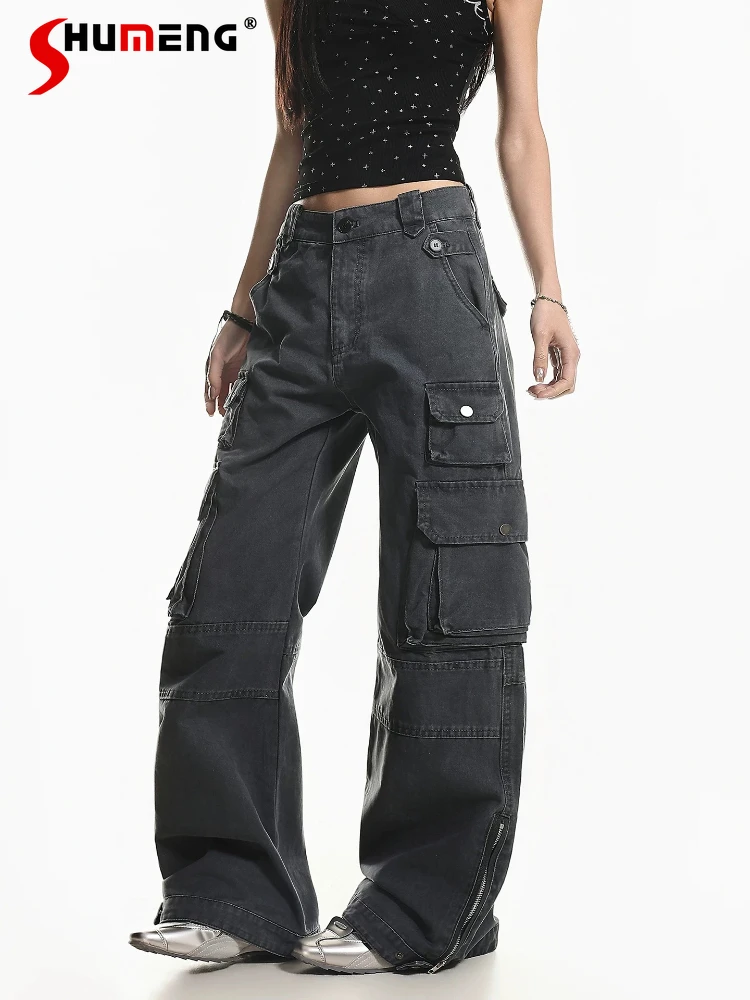 Ladies 2026 Summer New High Street Sexy Girl Jeans Female High Waist Straight Flared Pants Tooling Solid Color Denim Trousers
Ladies 2026 Summer New High Street Sexy Girl Jeans Female High Waist Straight Flared Pants Tooling Solid Color Denim Trousers