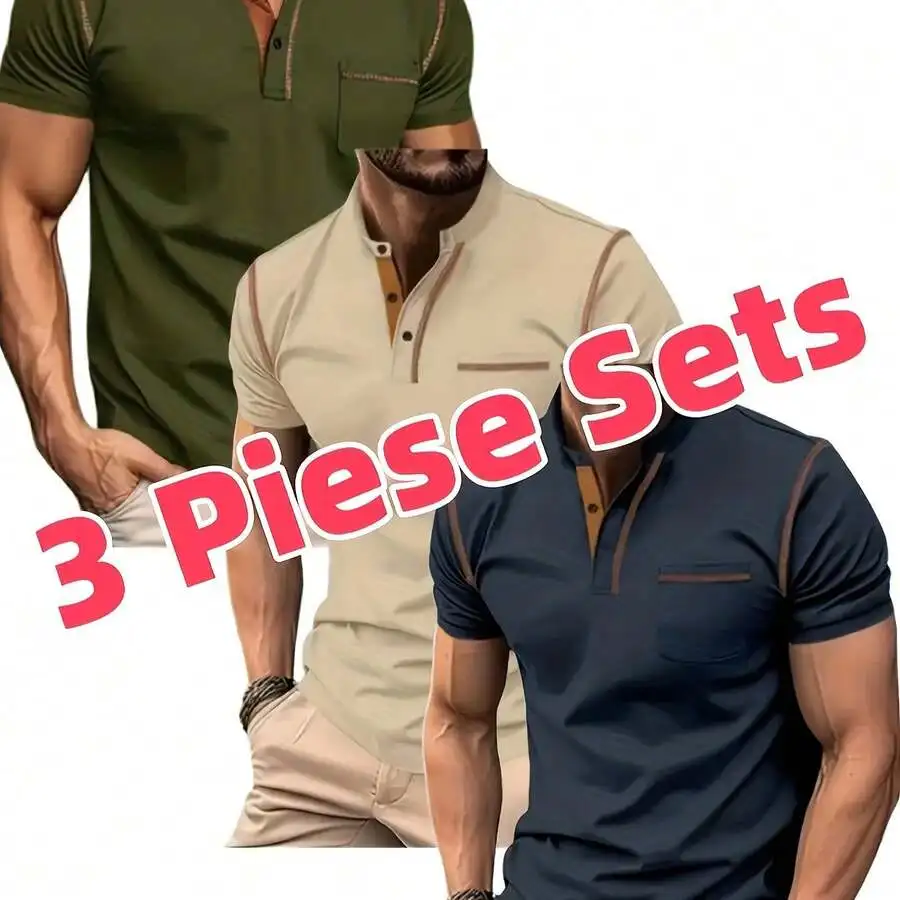 Mens Slim Fit Short Sleeve Shirts 3 Pack Contrast Collar Breathable Stretch Casual Sport Shirt
Mens Slim Fit Short Sleeve Shirts 3 Pack Contrast Collar Breathable Stretch Casual Sport Shirt