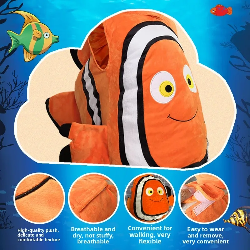 Детский костюм на Хэллоуин Немо, жилет с хвостом клоуна, одежда для выступлений с героями мультфильмов, сумка Fi, наряд для выступления на сцене
Детский костюм на Хэллоуин Немо, жилет с хвостом клоуна, одежда для выступлений с героями мультфильмов, сумка Fi, наряд для выступления на сцене