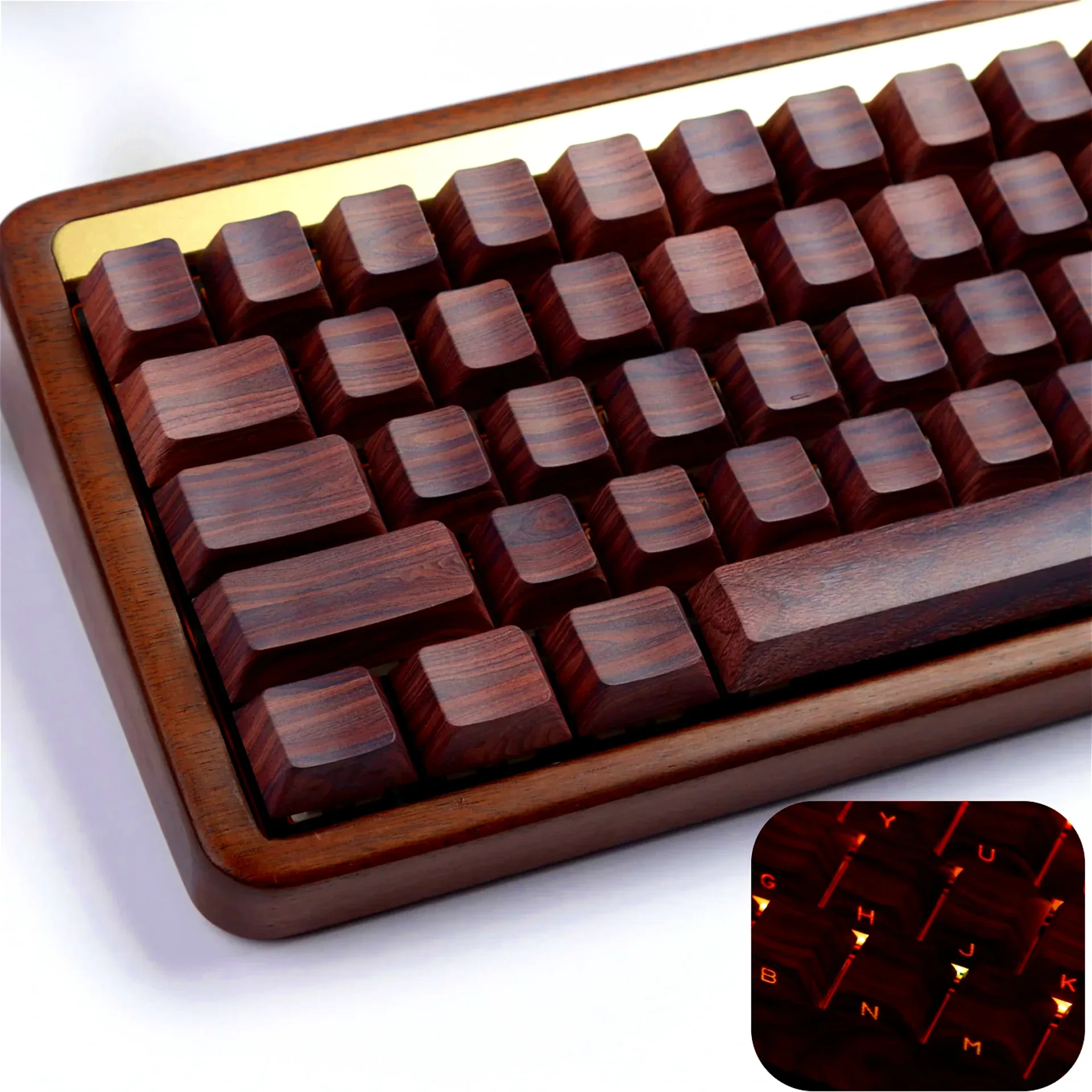 Woodgrain Cherry Keycap Set PBT 136 Keys Personalized Side-engraved Translucent for 60/64/84/98/108 Mechanical Keyboards
Woodgrain Cherry Keycap Set PBT 136 Keys Personalized Side-engraved Translucent for 60/64/84/98/108 Mechanical Keyboards