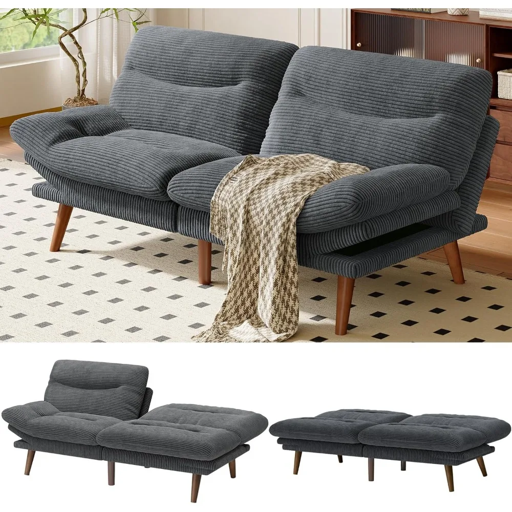 Futon Sofa Bed,Vintage Couch with Adjustable Backrest & Armrests, Convertible Futon Sofa Couch for Efficient Home,Small Spaces,
Futon Sofa Bed,Vintage Couch with Adjustable Backrest & Armrests, Convertible Futon Sofa Couch for Efficient Home,Small Spaces,