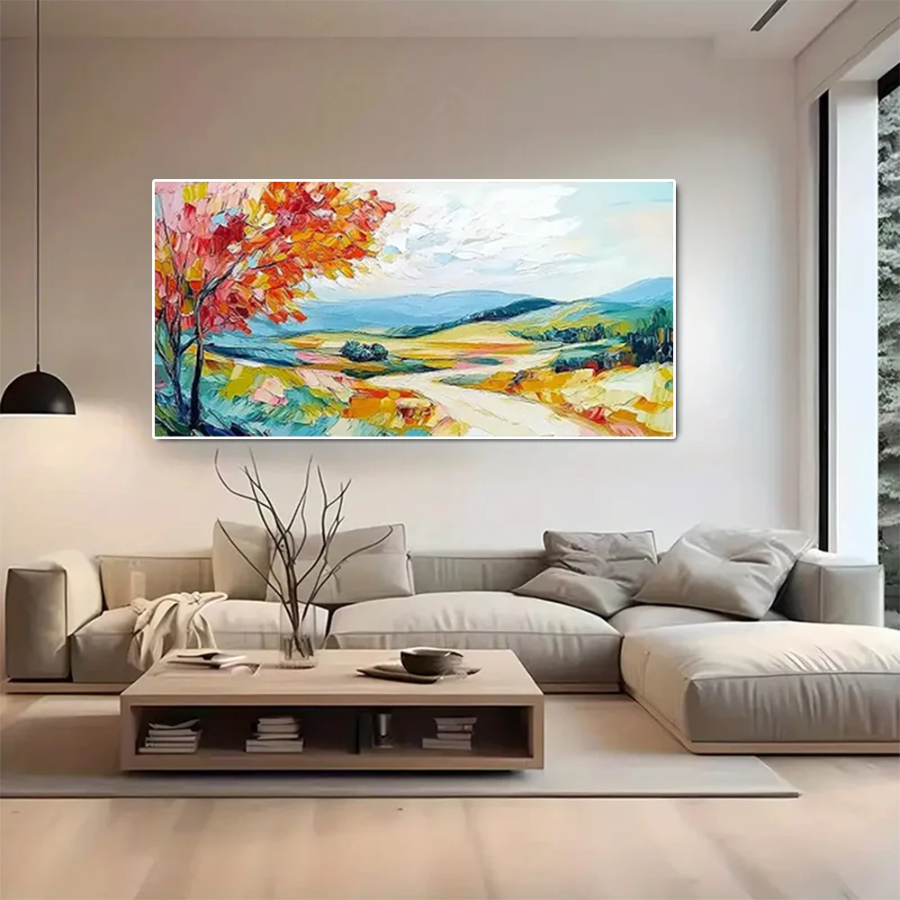 Nordic Hand-Painted Abstract Oil Paintings On Canvas Picture Impressionist Landscape Blue And Gold Wall Painting For Home Decor 
Nordic Hand-Painted Abstract Oil Paintings On Canvas Picture Impressionist Landscape Blue And Gold Wall Painting For Home Decor