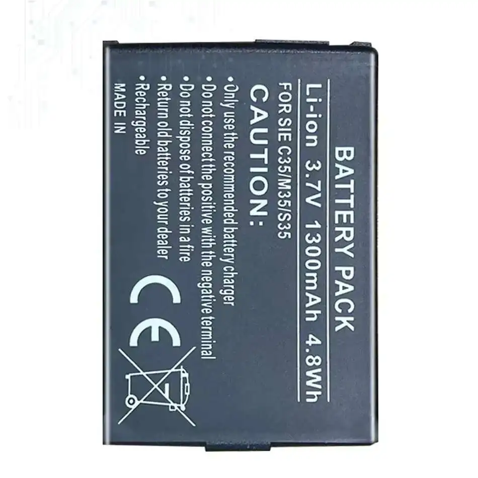 Mobile Phone Battery C35 M35 S35 1300mAh For Siemens 3506 3508 3518 3568 3608 C35 C35e C35i M35 P35 S35 S35i S46 S47
Mobile Phone Battery C35 M35 S35 1300mAh For Siemens 3506 3508 3518 3568 3608 C35 C35e C35i M35 P35 S35 S35i S46 S47