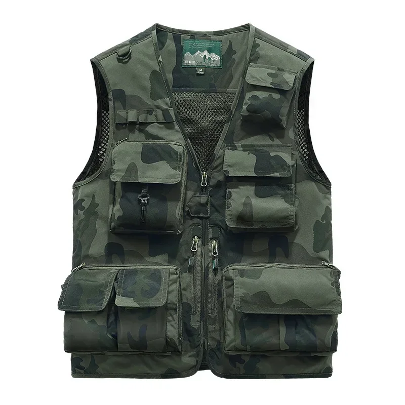 Boys Summer Fishing Vest Outerdoor Workwear Multi-Pocket Sleeveless Camouflage Vests Men Thin Mesh Hollow Out Top Plus Size 5xl
Boys Summer Fishing Vest Outerdoor Workwear Multi-Pocket Sleeveless Camouflage Vests Men Thin Mesh Hollow Out Top Plus Size 5xl