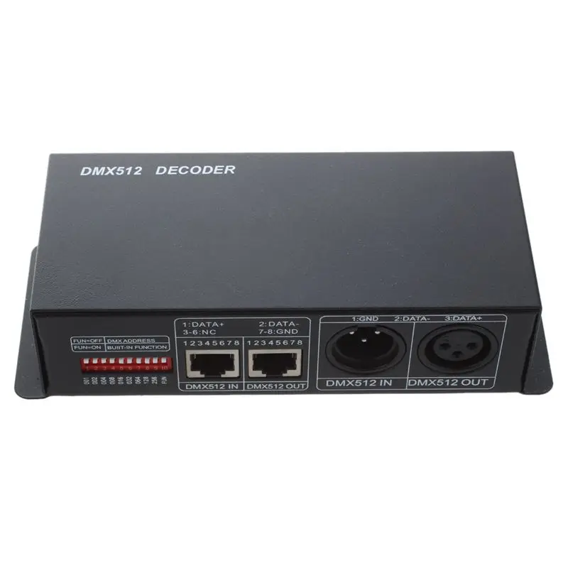 Декодер для DMX 512, 4 канала x 8a, фотоконтроллер, 4-канальный драйвер, RGBW фотолента, DC 12V - 24V
Декодер для DMX 512, 4 канала x 8a, фотоконтроллер, 4-канальный драйвер, RGBW фотолента, DC 12V - 24V