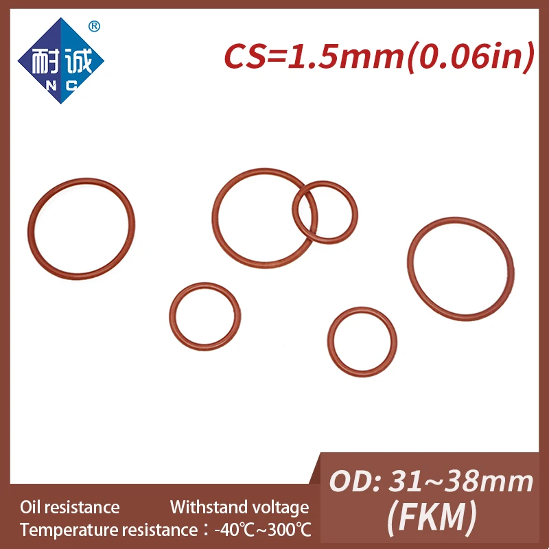 3PCS/Lot Fluorine Rubber Ring Brown FKM O Ring Seal CS1.5mm OD31/32/33/34/35/36/37/38*1.5mm Rubber O-Ring Seal Gasket Washer Oil
3PCS/Lot Fluorine Rubber Ring Brown FKM O Ring Seal CS1.5mm OD31/32/33/34/35/36/37/38*1.5mm Rubber O-Ring Seal Gasket Washer Oil