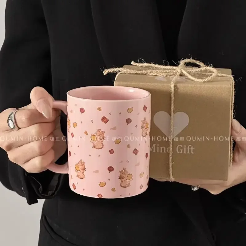 Cute Cartoon Dragon Pink Ceramic Mug,High-value Coffee Cup Household Water Drinkware Afternoon Teacup Gift Drinking Utensils
Cute Cartoon Dragon Pink Ceramic Mug,High-value Coffee Cup Household Water Drinkware Afternoon Teacup Gift Drinking Utensils
