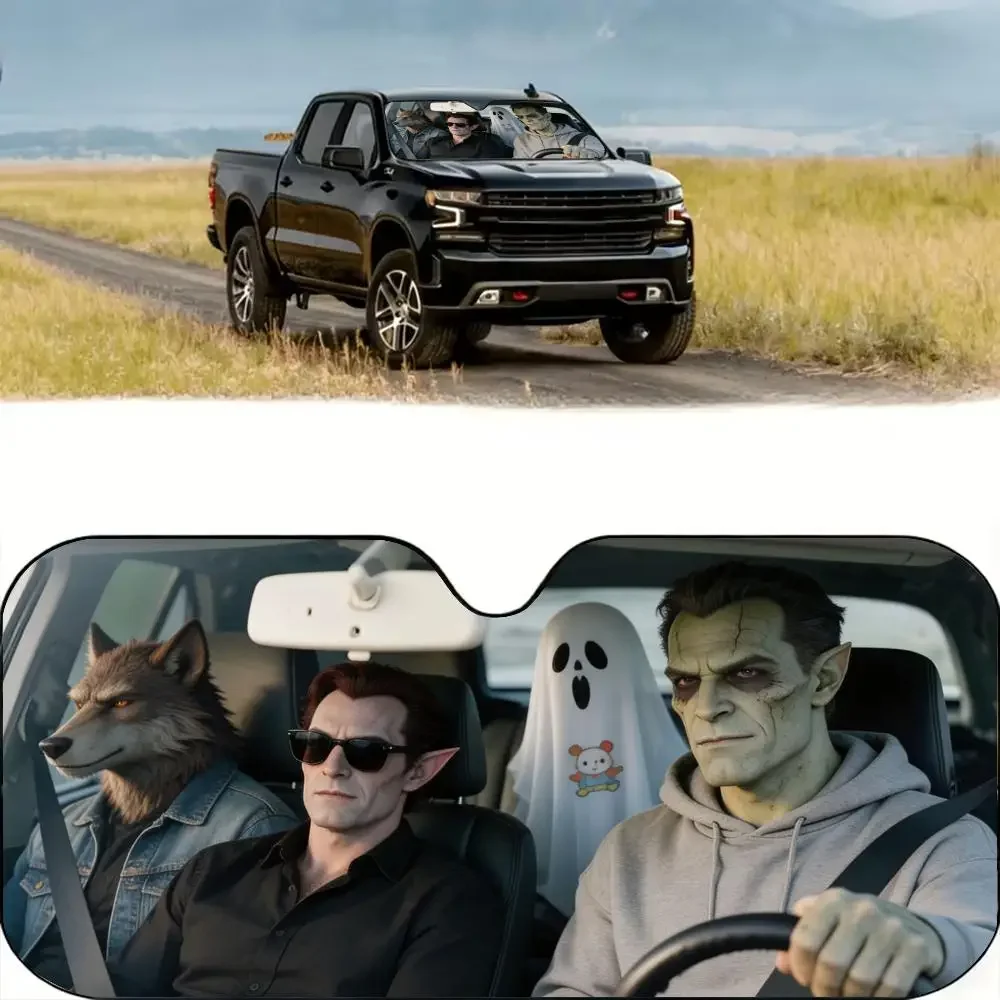 Monster Family Road Trip Car Windshield Sun Shade Aluminum Foil UV Heat Insulation Foldable Cover
Monster Family Road Trip Car Windshield Sun Shade Aluminum Foil UV Heat Insulation Foldable Cover