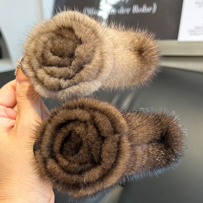 Fashion New Arrivals Olid Color Mink Fur Flower Hairpin Hair Minimalist Security Hair Accessories A Gerst Gift For A Girl
Fashion New Arrivals Olid Color Mink Fur Flower Hairpin Hair Minimalist Security Hair Accessories A Gerst Gift For A Girl