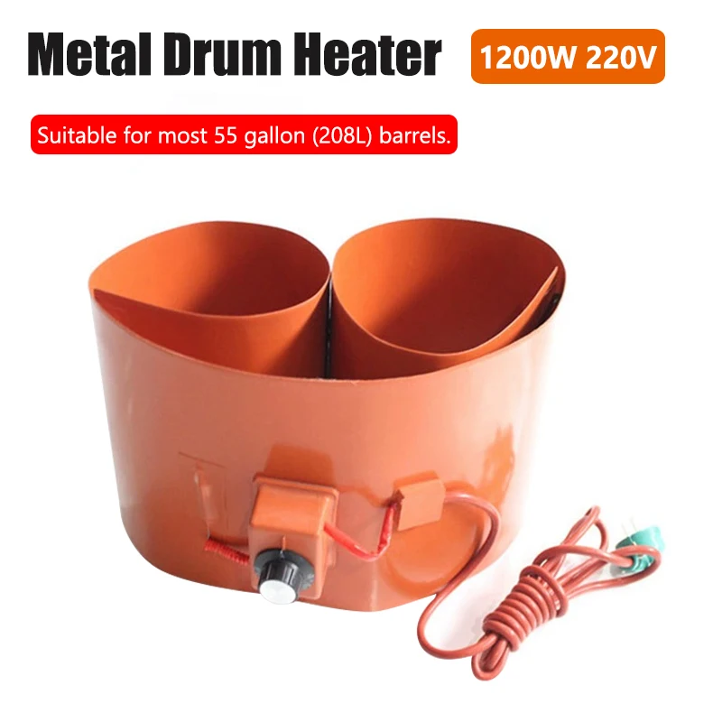 1200W 220V Flexible Silicon Band Drum Heater Blanket Oil Biodiesel Barrel Electrical Gas Tank for 208L Drum 125*1730mm
1200W 220V Flexible Silicon Band Drum Heater Blanket Oil Biodiesel Barrel Electrical Gas Tank for 208L Drum 125*1730mm