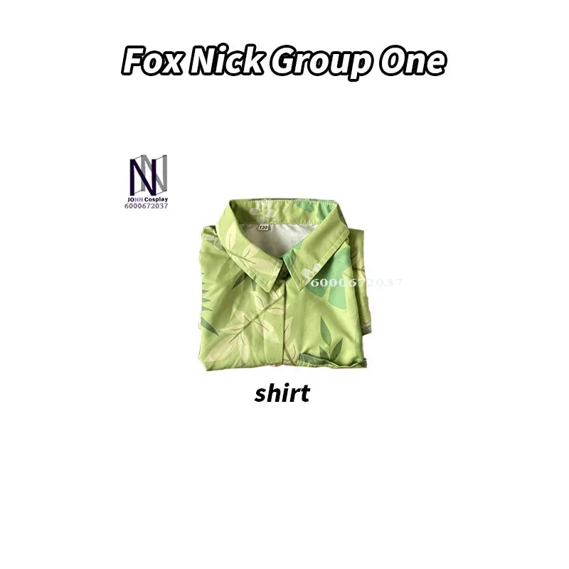 CyFox Nick Wilde рубашка для косплея с галстуком мужская Хэллоуин зеленые листья с принтом летняя повседневная футболка и галстук косплей
CyFox Nick Wilde рубашка для косплея с галстуком мужская Хэллоуин зеленые листья с принтом летняя повседневная футболка и галстук косплей