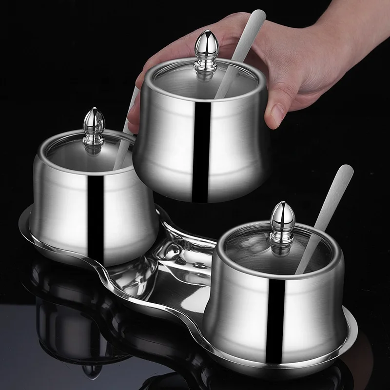 Kitchen Tool Stainless Steel Seasoning Can Spice Jar Storage Container With Spoon
Kitchen Tool Stainless Steel Seasoning Can Spice Jar Storage Container With Spoon