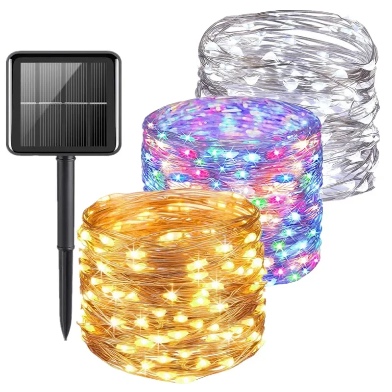 Solar Copper Wire String Lights 8 Modes Outdoor LED Light 4M/7M/12M/22M/32M Garden Tree Home Room Street Decoration Party Lights
Solar Copper Wire String Lights 8 Modes Outdoor LED Light 4M/7M/12M/22M/32M Garden Tree Home Room Street Decoration Party Lights