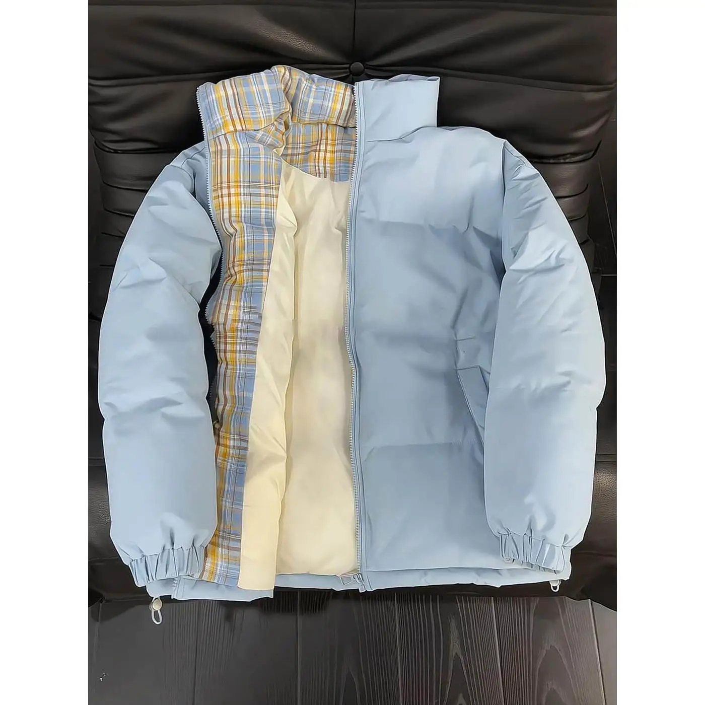 Fitcheck Plaid Patchwork Men's down Jacket Thickened Warm Bread Style American Stand Collar Couple Coats Youth Trend Polyeste...
Fitcheck Plaid Patchwork Men's down Jacket Thickened Warm Bread Style American Stand Collar Couple Coats Youth Trend Polyeste...