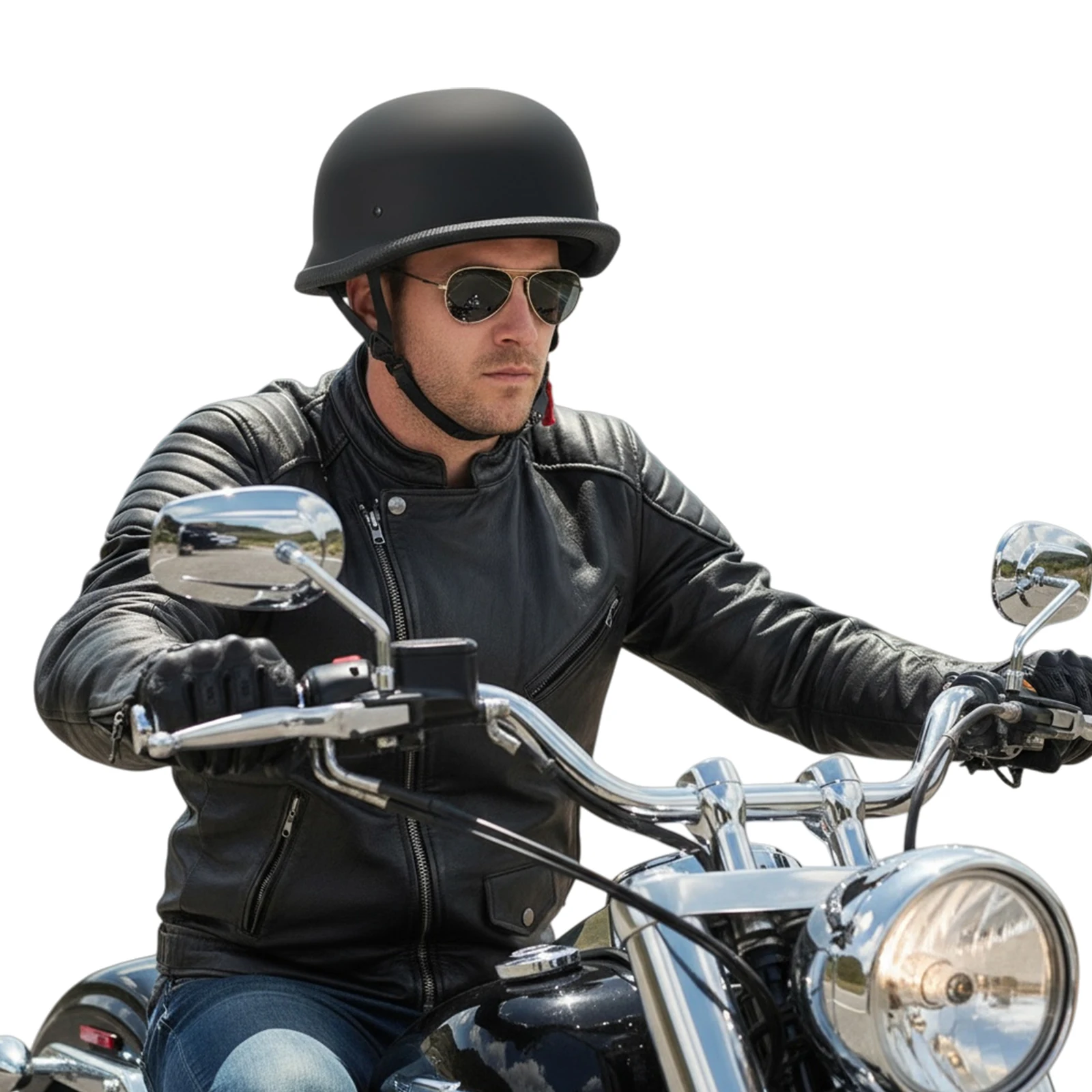 Винтажный мотоциклетный шлем-круизер в немецком стиле с открытым лицом, сверхлегкий мотоциклетный шлем для взрослых, мужчин и женщин
Винтажный мотоциклетный шлем-круизер в немецком стиле с открытым лицом, сверхлегкий мотоциклетный шлем для взрослых, мужчин и женщин