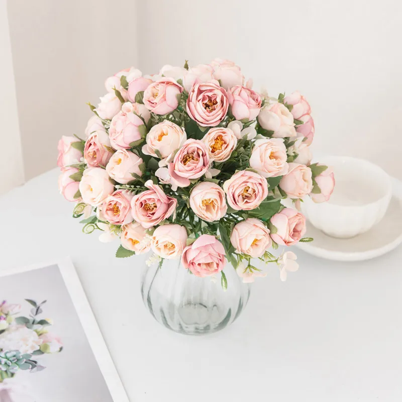 1pc Silk Artificial Flowers Rose Bouquet for Home Wedding bridal bouquet Party Christmas Decoration garden arches Wreaths diy
1pc Silk Artificial Flowers Rose Bouquet for Home Wedding bridal bouquet Party Christmas Decoration garden arches Wreaths diy