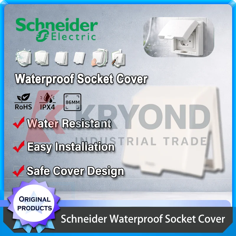 Schneider 86 Type Waterproof Socket Cover Splash Resistant Outdoor Electrical Protection Box for Bathroom Kitchen IP65 Dustproof
Schneider 86 Type Waterproof Socket Cover Splash Resistant Outdoor Electrical Protection Box for Bathroom Kitchen IP65 Dustproof