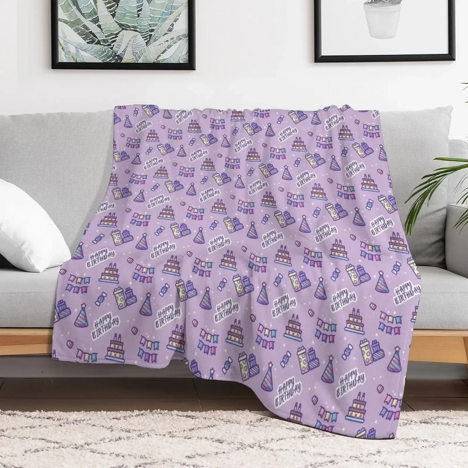 Cute Birthday Party Purple Pattern Throw Blanket for winter For Sofa Thin Blankets
Cute Birthday Party Purple Pattern Throw Blanket for winter For Sofa Thin Blankets