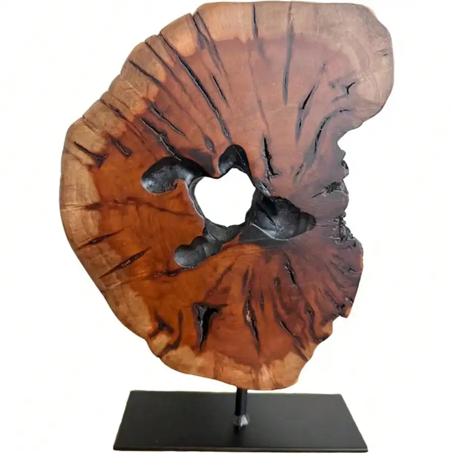 Irregular Handcarved Root Wood Sculpture, Wood Tabletop Abstract Standing Sculpture For Home Decor Natural Edge Tabletop Statue Tree Stump - Small (W7.75in X H11in)
Irregular Handcarved Root Wood Sculpture, Wood Tabletop Abstract Standing Sculpture For Home Decor Natural Edge Tabletop Statue Tree Stump - Small (W7.75in X H11in)
