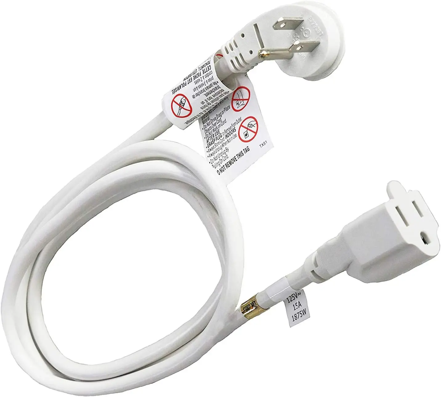 1875W Heavy Duty Extension Cord, 10ft Flat Plug, 15A
1875W Heavy Duty Extension Cord, 10ft Flat Plug, 15A