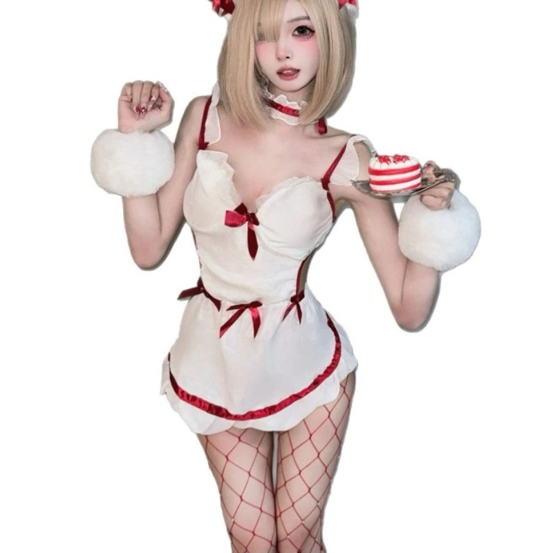 Sexy Backless Apron Women's Role-playing Maid Erotic Costume Bandage Dress Set Cute Bow Cosplay Servant Outfit Exotic Apparel
Sexy Backless Apron Women's Role-playing Maid Erotic Costume Bandage Dress Set Cute Bow Cosplay Servant Outfit Exotic Apparel