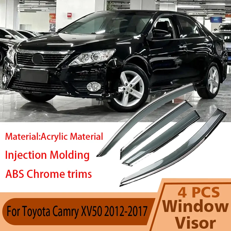 Автомобильный оконный козырек для Toyota Camry XV50 2012 2013 2014-2017 4 шт., защита от солнца и снега, защита от дождя, дефлектор лобового стекла автомобиля, защита от дождя
Автомобильный оконный козырек для Toyota Camry XV50 2012 2013 2014-2017 4 шт., защита от солнца и снега, защита от дождя, дефлектор лобового стекла автомобиля, защита от дождя