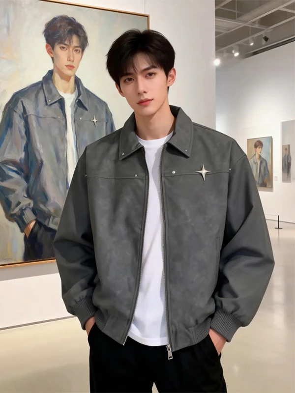 Cool Men's PU Leather Jaet Tie Dye Biker Sle Collar Coat American Retro Spring Faion High Quali Motorcycle Clothing
Cool Men's PU Leather Jaet Tie Dye Biker Sle Collar Coat American Retro Spring Faion High Quali Motorcycle Clothing