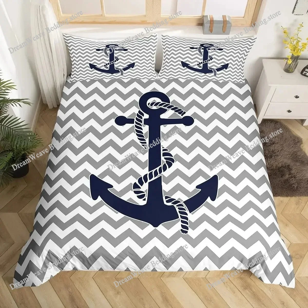 Nautical Bedding Set Full Size, Sailing Anchor Bed for Boys Teens,Ocea Comforter Cover Soft,Duvet Quilt Cover Home Textileextile
Nautical Bedding Set Full Size, Sailing Anchor Bed for Boys Teens,Ocea Comforter Cover Soft,Duvet Quilt Cover Home Textileextile