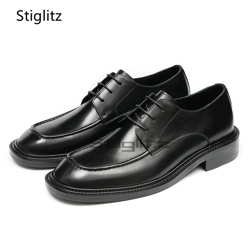 Мужские кожаные деловые туфли-оксфорды в британском стиле, на шнуровке, из натуральной кожи, повседневные, комфортные, для улицы, для торжественных мероприятий и свадеб
Мужские кожаные деловые туфли-оксфорды в британском стиле, на шнуровке, из натуральной кожи, повседневные, комфортные, для улицы, для торжественных мероприятий и свадеб