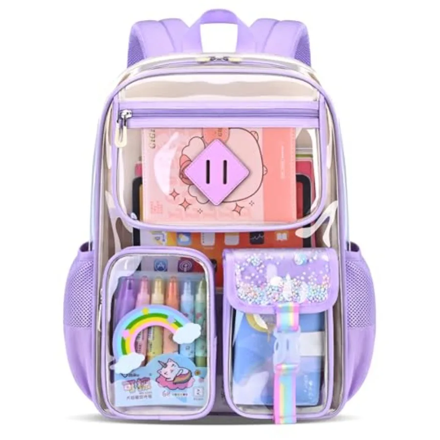 girl transparent casual rucksack, women's water-proof light packsack, junior high school, high school and college schoolbag, Su
girl transparent casual rucksack, women's water-proof light packsack, junior high school, high school and college schoolbag, Su