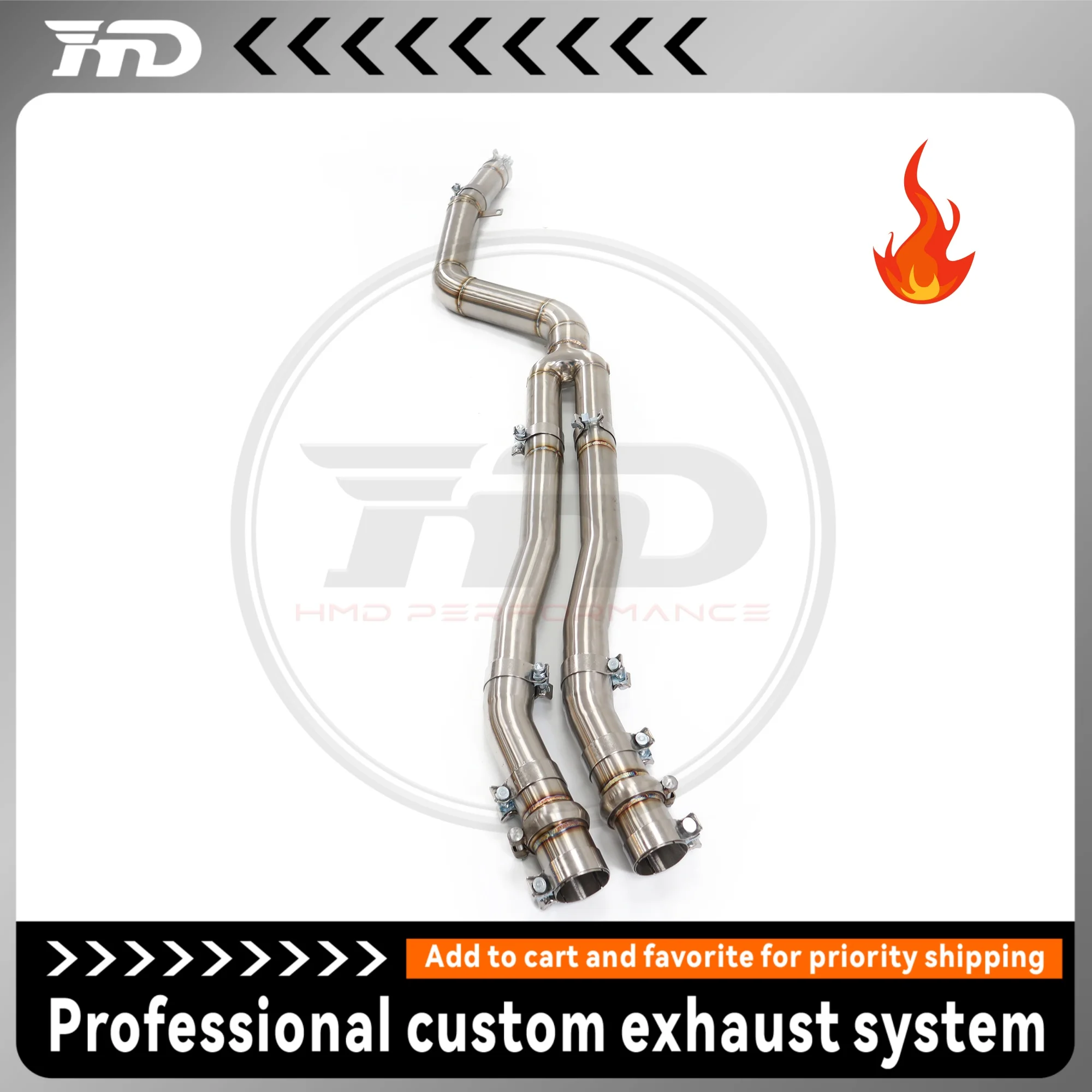 HMD Stainless Steel Exhaust System for BMW X3 X4 M40I 3.0T Equal Length Middle Pipe With Resonator
HMD Stainless Steel Exhaust System for BMW X3 X4 M40I 3.0T Equal Length Middle Pipe With Resonator