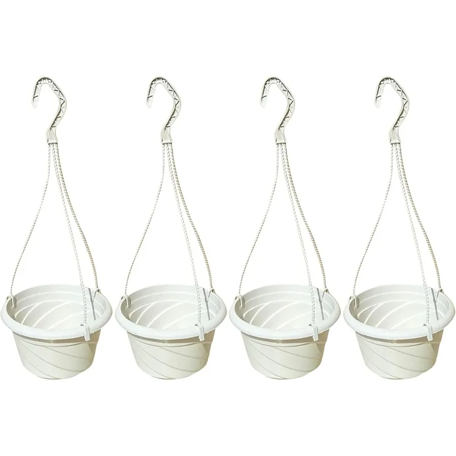 4 Pieces Plastic Hanging Planters 5.9 in Dia x 3.54 in H Small Flower Plant Basket Pots Chain Holder Garden Dration for Indoor
4 Pieces Plastic Hanging Planters 5.9 in Dia x 3.54 in H Small Flower Plant Basket Pots Chain Holder Garden Dration for Indoor