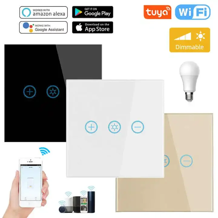 Smartier Glass Touch Panel Tuya Wifi Bulb Wireless Remote Adjustable Light Dimmer Touch Switch Smart for Light Bulbs
Smartier Glass Touch Panel Tuya Wifi Bulb Wireless Remote Adjustable Light Dimmer Touch Switch Smart for Light Bulbs