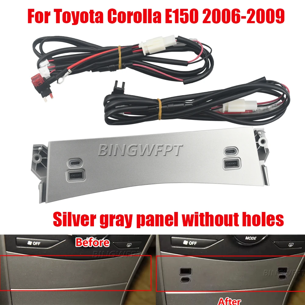 Car USB Input Adapter QC3.0 Type‑C PD Charger Audio Radio U‑disk Interface Cable Accessories For Toyota Corolla E150 2006-2009
Car USB Input Adapter QC3.0 Type‑C PD Charger Audio Radio U‑disk Interface Cable Accessories For Toyota Corolla E150 2006-2009
