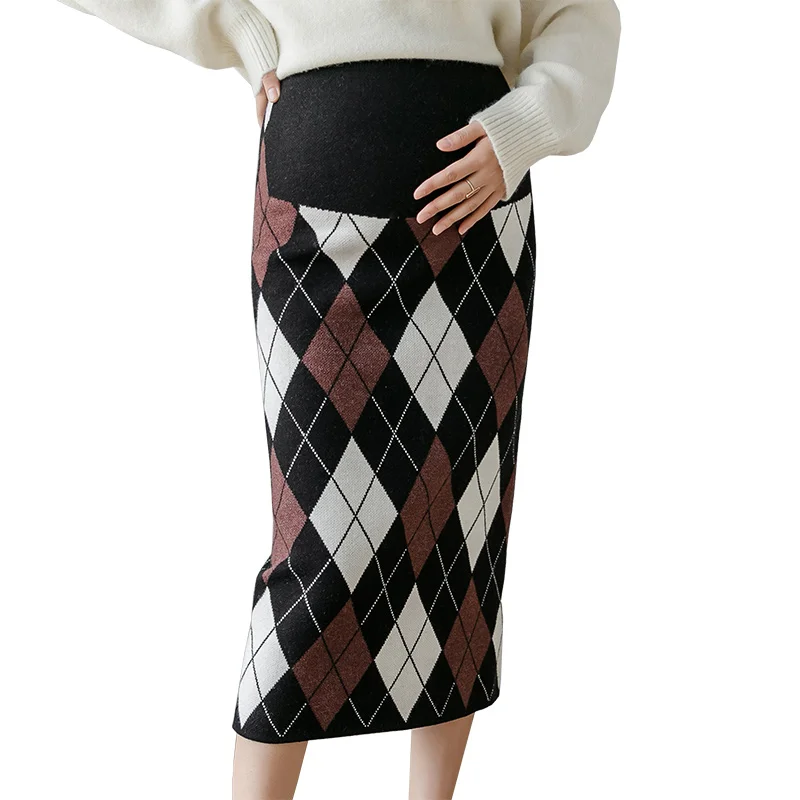 Maternity Slim Hip Knitting Skirts Block Color Plaid Patchwork Pregnant Women's Pencil Skirts Office Lady Elegant Straight Skirt
Maternity Slim Hip Knitting Skirts Block Color Plaid Patchwork Pregnant Women's Pencil Skirts Office Lady Elegant Straight Skirt