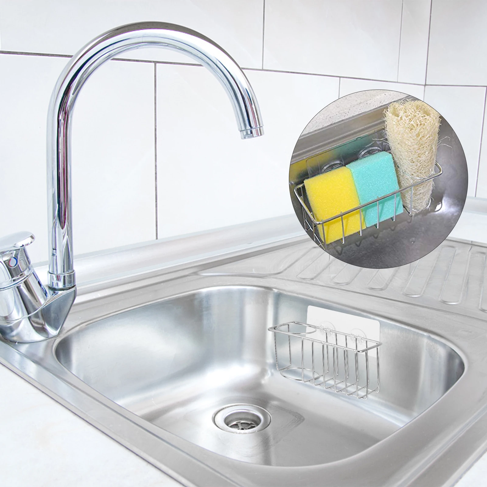 Stainless Steel Sink Storage Rack Draining Basket for Kitchen Bathroom Sponges Brushes Holder Easy Clean Ventilated Dry Small
Stainless Steel Sink Storage Rack Draining Basket for Kitchen Bathroom Sponges Brushes Holder Easy Clean Ventilated Dry Small