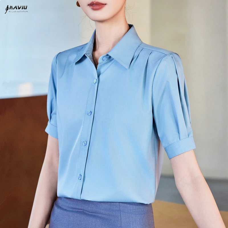 NAVIU Formal OL Styles Summer Short Sleeve Women Work Wear Blouses Shirt Office Ladies Work Wear Blouse Tops Clothes White
NAVIU Formal OL Styles Summer Short Sleeve Women Work Wear Blouses Shirt Office Ladies Work Wear Blouse Tops Clothes White
