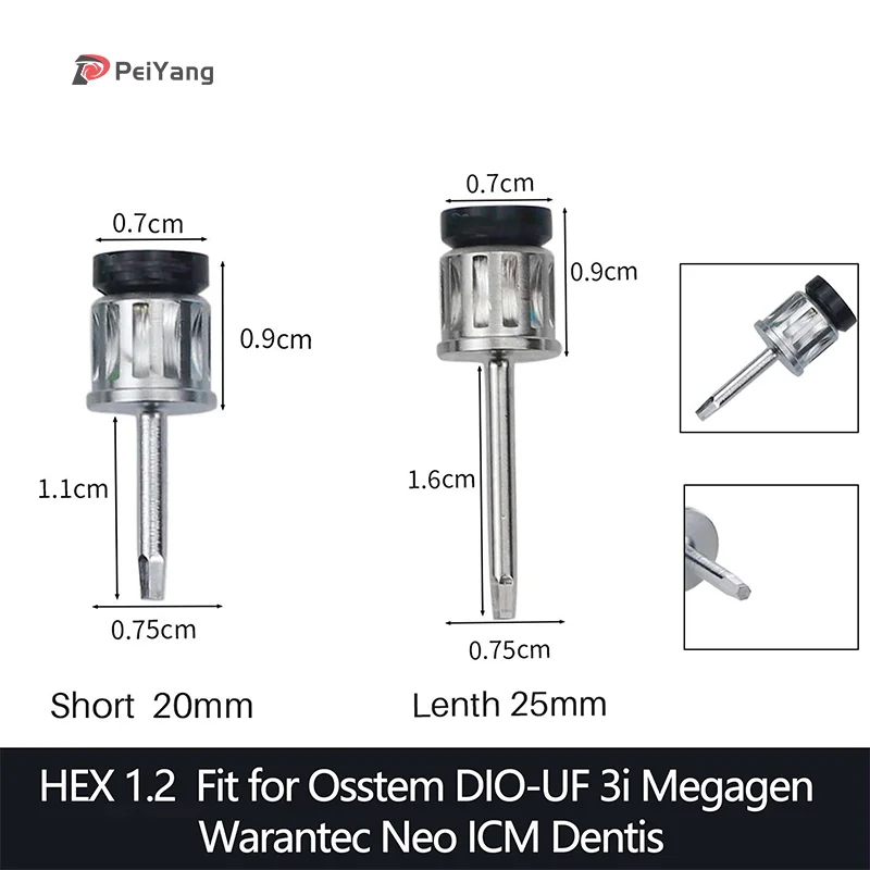 Stainless Steel Dental Implant Hex1.2 Driver Long 25mm Short 20mm Osstem 3i Screwdrivers
Stainless Steel Dental Implant Hex1.2 Driver Long 25mm Short 20mm Osstem 3i Screwdrivers