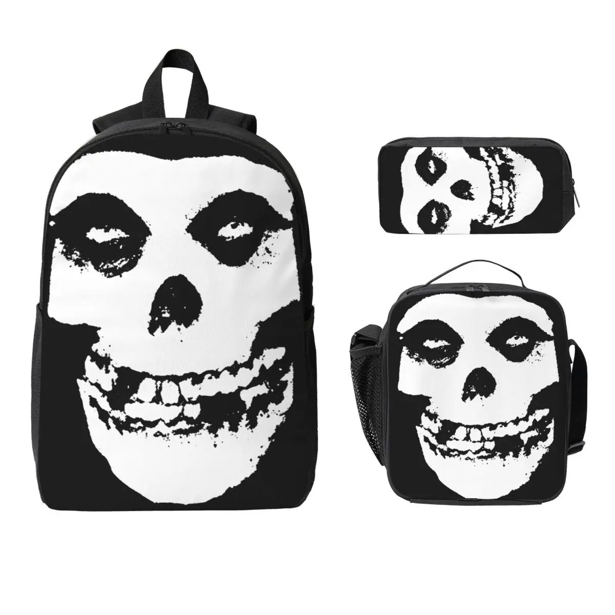 Рюкзак Misfits с черепом, студенческая сумка для книг для мальчиков и девочек, школьная сумка, компьютерные сумки на плечо, 3 шт., изолированная сумка для обеда, пенал
Рюкзак Misfits с черепом, студенческая сумка для книг для мальчиков и девочек, школьная сумка, компьютерные сумки на плечо, 3 шт., изолированная сумка для обеда, пенал