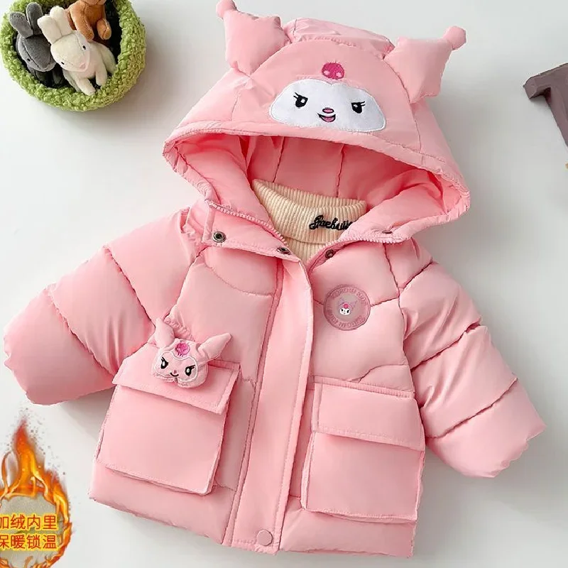Coat Hot Sanrio Girl Cartoon Kuromi Cotton Clothes Loose Coat with Velvet Hello Kitty Kawaii Children Cotton-Padded Jacket New
Coat Hot Sanrio Girl Cartoon Kuromi Cotton Clothes Loose Coat with Velvet Hello Kitty Kawaii Children Cotton-Padded Jacket New