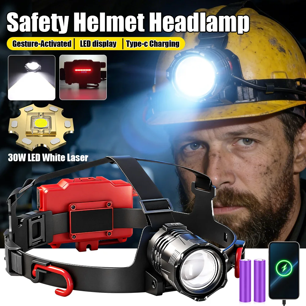 Cap Light Headlamp LED Work Light High Powerful Sensor Headlight USB Rechargeable Lamp Waterproof Head Flashlight Search Lantern
Cap Light Headlamp LED Work Light High Powerful Sensor Headlight USB Rechargeable Lamp Waterproof Head Flashlight Search Lantern