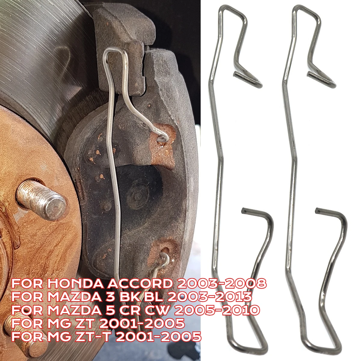 Brake Pads Fittings Caliper Spring Fit Retainer Anti-Rattle Clip Repair Fix For HONDA ACCORD MAZDA 3 BK BL 5 CR CW MG ZT ZT-T
Brake Pads Fittings Caliper Spring Fit Retainer Anti-Rattle Clip Repair Fix For HONDA ACCORD MAZDA 3 BK BL 5 CR CW MG ZT ZT-T