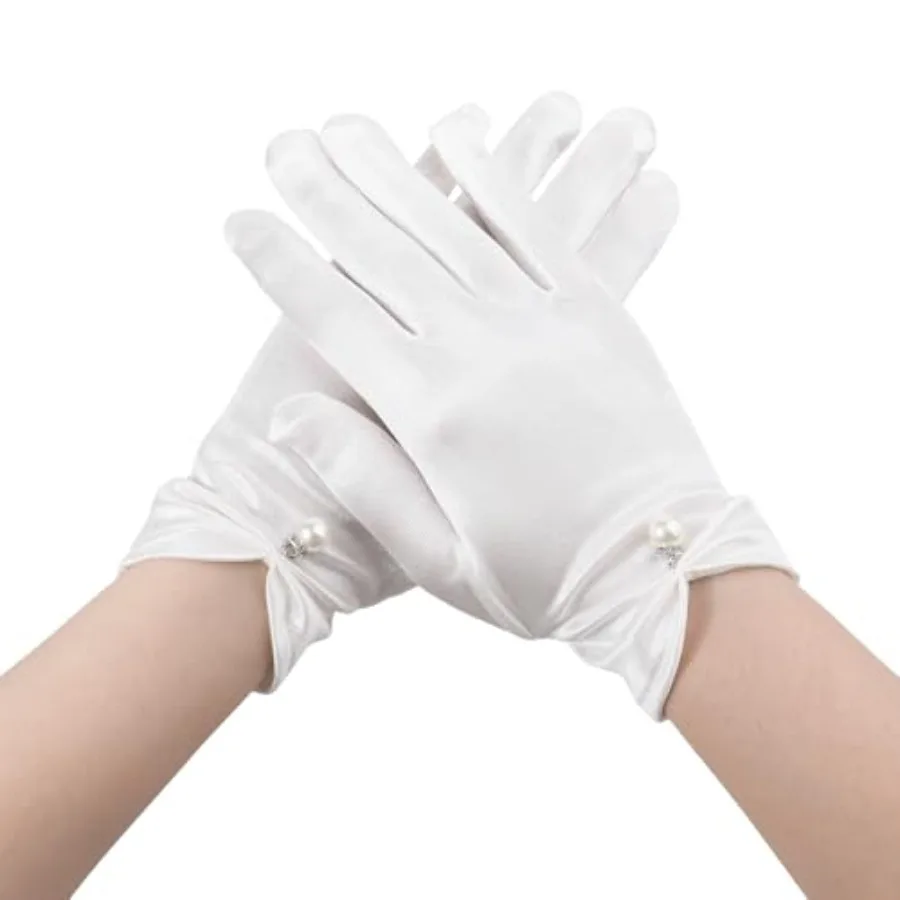 Tea Party Gloves White Pearl Dress Gloves Uniform Glove Short White Bridal-Gloves, Wrist Length White-Satin-Gloves Women Banque
Tea Party Gloves White Pearl Dress Gloves Uniform Glove Short White Bridal-Gloves, Wrist Length White-Satin-Gloves Women Banque