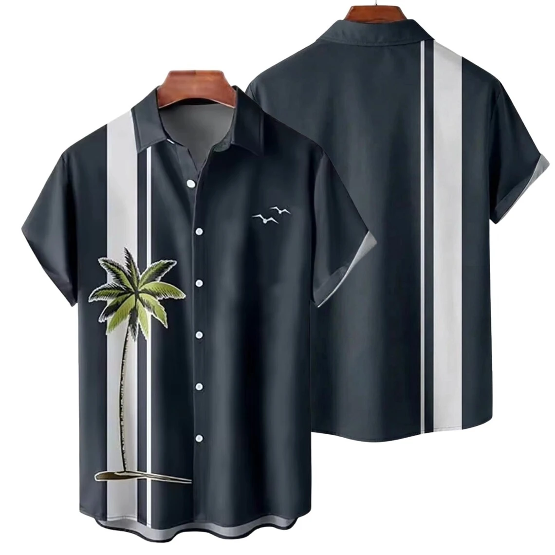 Vintage Palm Tree And Guitar Print Shirt Men's Casual Retro Stripe Short Sleeve Shirt 2026 Summer Street Men Women Casual Camisa
Vintage Palm Tree And Guitar Print Shirt Men's Casual Retro Stripe Short Sleeve Shirt 2026 Summer Street Men Women Casual Camisa