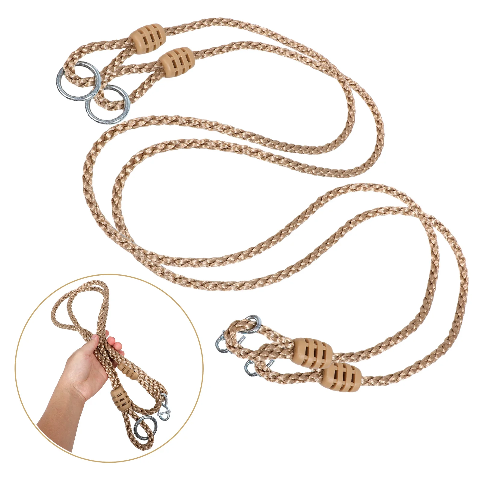 2pcs Swing Rope Extension Heavy Duty Adjustable Metal Buckle 5.6Ft Outdoor Tree Swing Hammock Universal Hanging Kit Durable Pp
2pcs Swing Rope Extension Heavy Duty Adjustable Metal Buckle 5.6Ft Outdoor Tree Swing Hammock Universal Hanging Kit Durable Pp