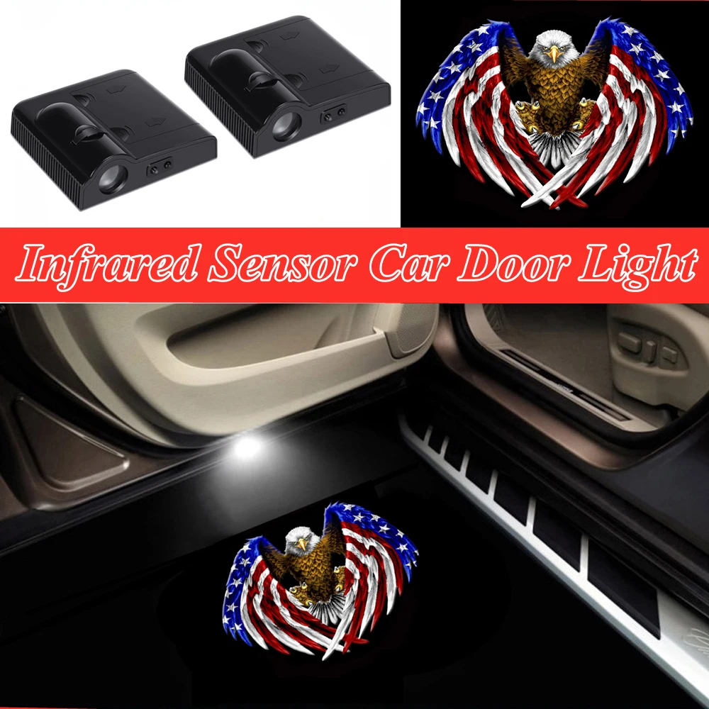 2 Pieces Wireless American Flag USA Eagle Logo Shadow Light Car Door LED Welcome Laser Projector
2 Pieces Wireless American Flag USA Eagle Logo Shadow Light Car Door LED Welcome Laser Projector