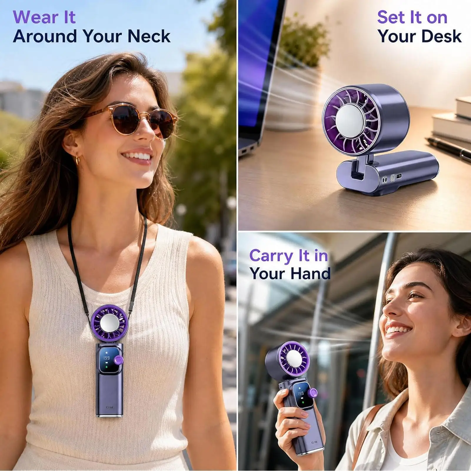 Portable Fan 4000mAh Rechargeable 199-Speed Low-Noise Foldable Summer Blower Personal Fan Handheld For Beach Vacation Outdoor
Portable Fan 4000mAh Rechargeable 199-Speed Low-Noise Foldable Summer Blower Personal Fan Handheld For Beach Vacation Outdoor