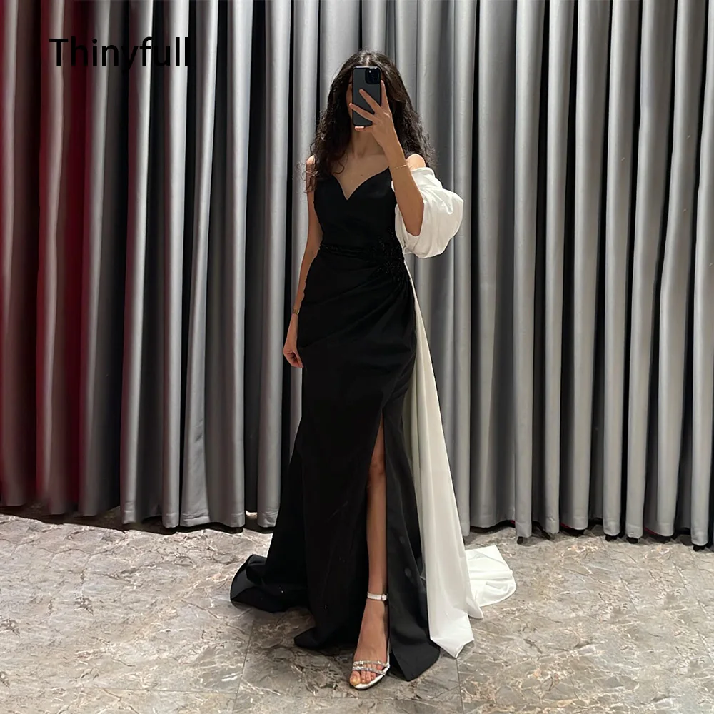 Thinyfull Saudi Arabic Mermaid Evening Dresses Side Split Pleats Satin Dubai Prom Party Dress with Skirt Formal Occasion Gowns
Thinyfull Saudi Arabic Mermaid Evening Dresses Side Split Pleats Satin Dubai Prom Party Dress with Skirt Formal Occasion Gowns