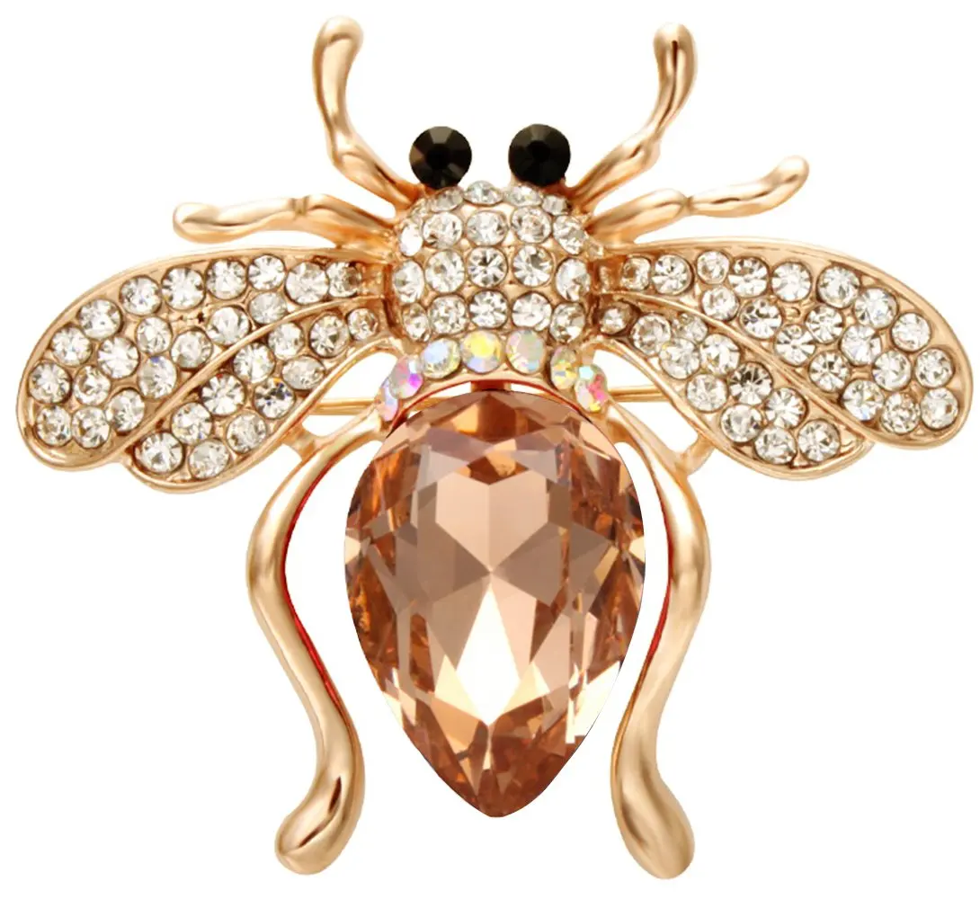 Six Colors Lovely Alloy Rhinestone Bee Animal Brooch Jewelry Brooches Pins (5GP) (Yellow, gold-plated-base)
Six Colors Lovely Alloy Rhinestone Bee Animal Brooch Jewelry Brooches Pins (5GP) (Yellow, gold-plated-base)