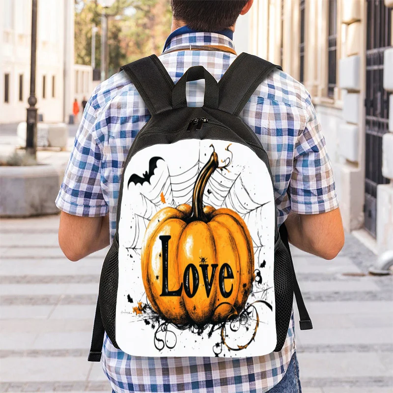 Halloween & Valentine's Day Backpack, Pumpkin & Bat Print - Adjustable Strap, Zipper Closure, Polyester School Bag for Boys
Halloween & Valentine's Day Backpack, Pumpkin & Bat Print - Adjustable Strap, Zipper Closure, Polyester School Bag for Boys